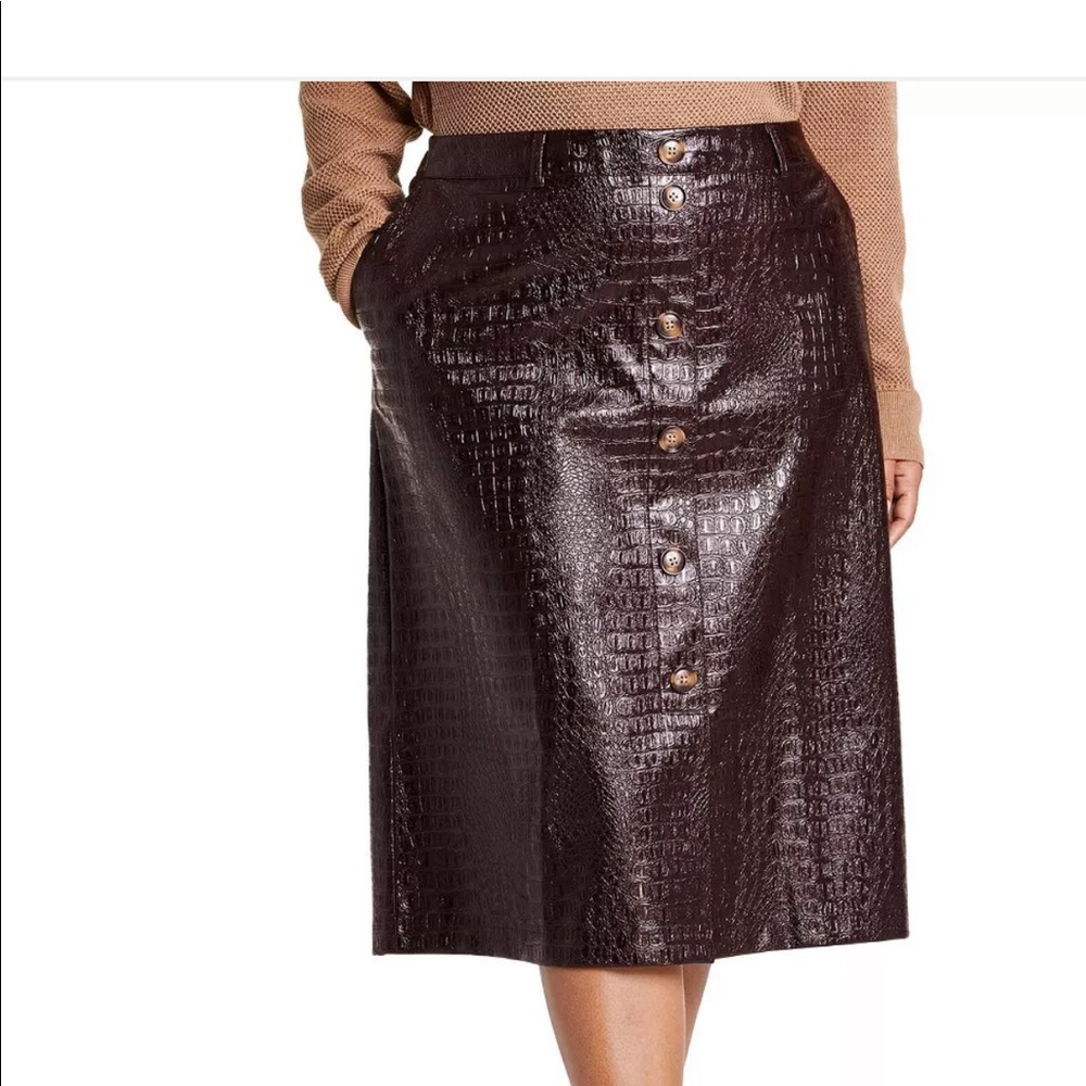 NWOT Rachel Comey/ Target Faux Leather Textured Pencil Skirt sz 20w/22w
